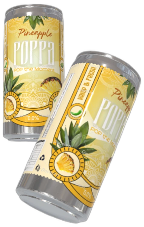 Pineapple Poppa sparkling drink